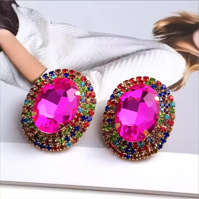 Pink Prism Glamour Studs