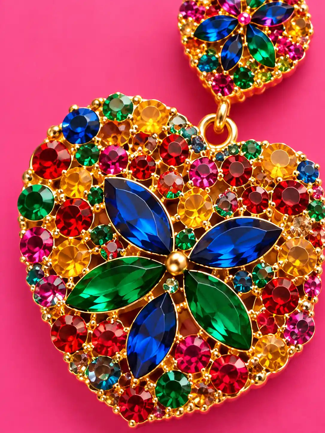 Heart Multi-Color Royale Earrings