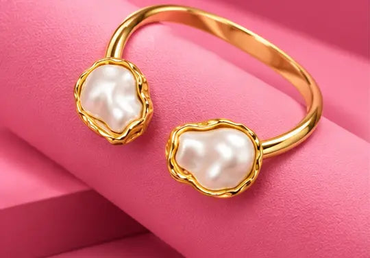 Pearl Necklace Irregular Bracelet 3pc Set