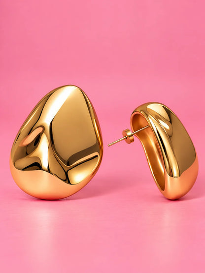Sculptural Gold Statement Earrings