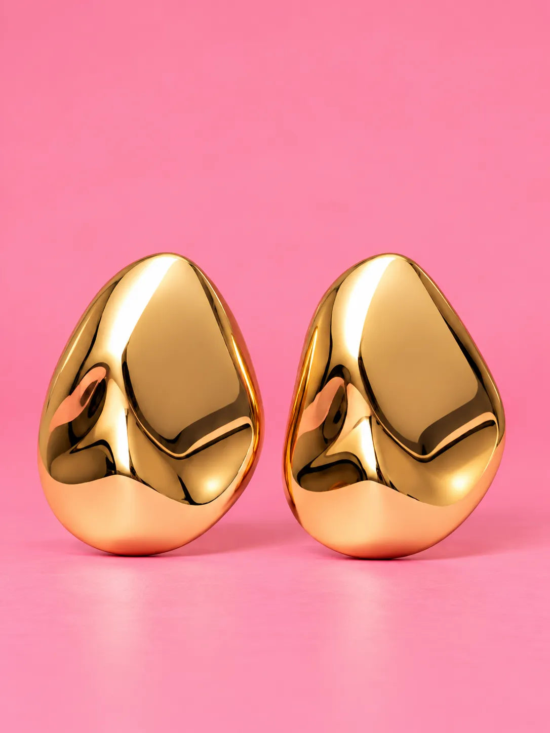 Sculptural Gold Statement Earrings