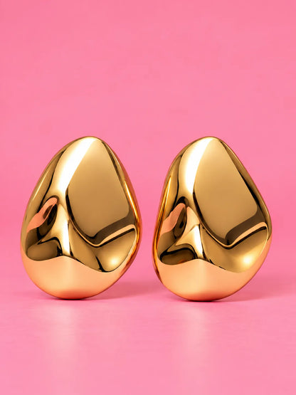 Sculptural Gold Statement Earrings