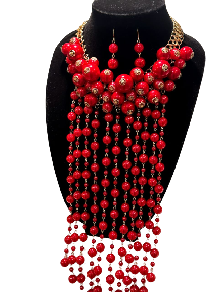 Red Pearl Necklace