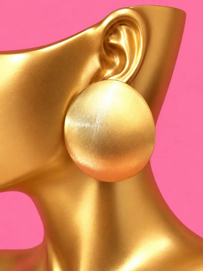 Elegant Gold Disc Earrings