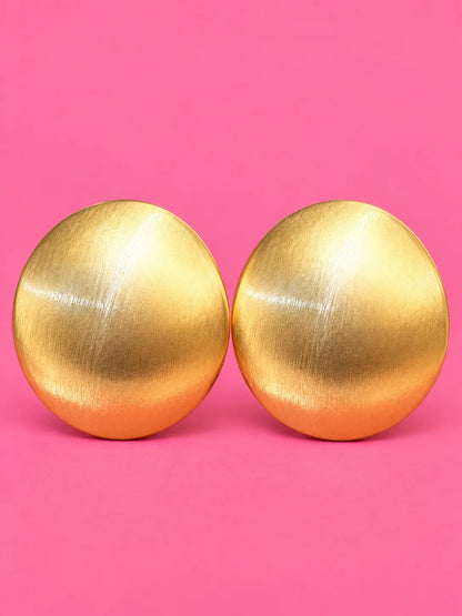 Elegant Gold Disc Earrings