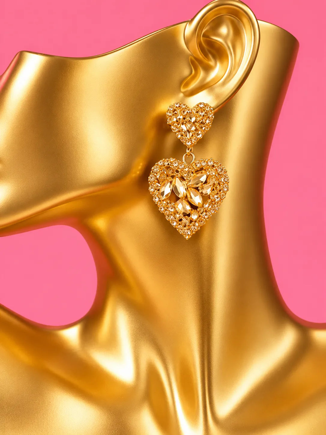 Golden Heart Earrings