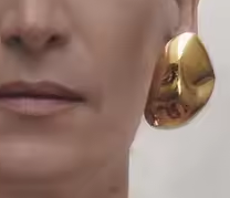Sculptural Gold Statement Earrings
