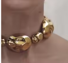 Sculptural Gold Statement Necklace