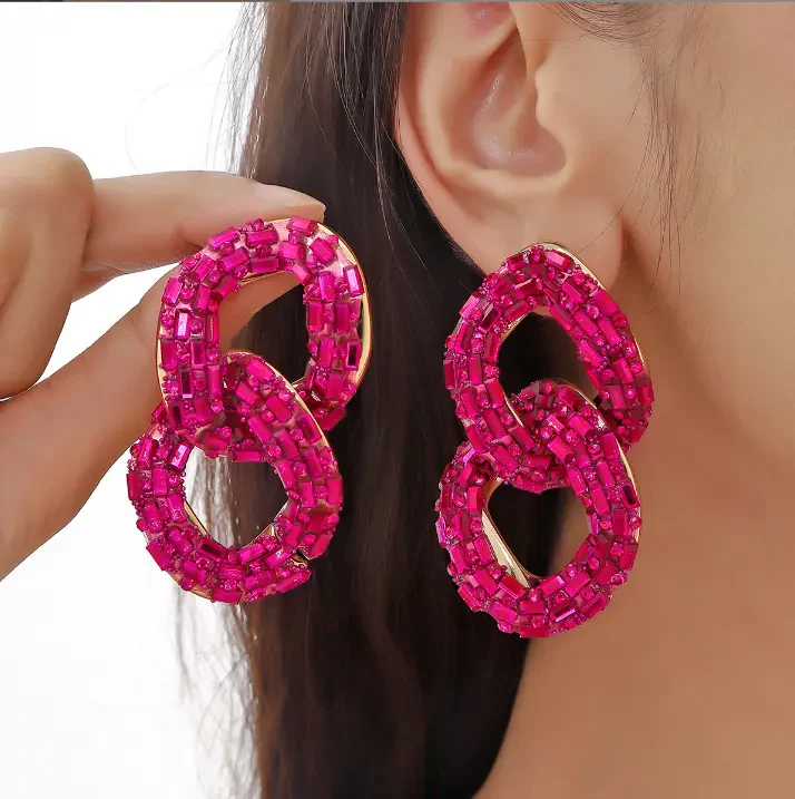 Radiant Links (Pink and Silver)