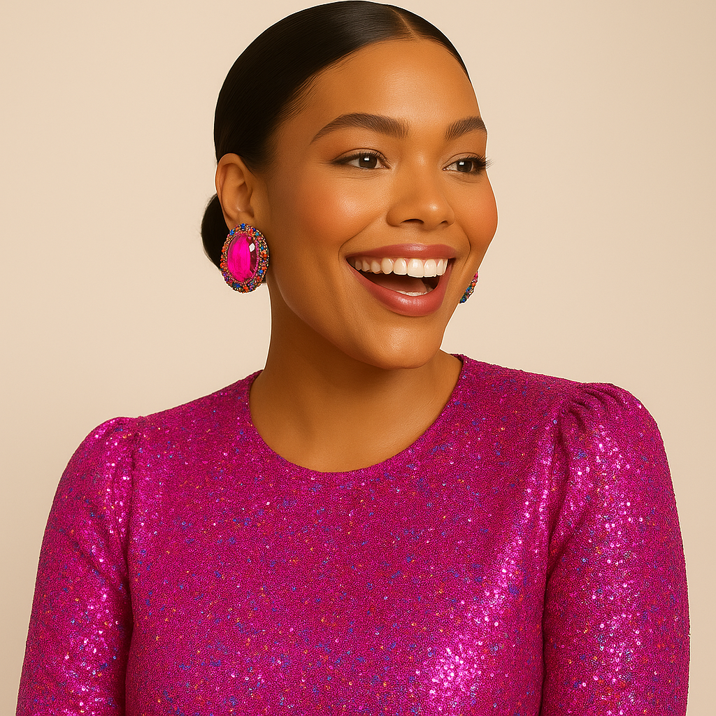 Pink Prism Glamour Studs