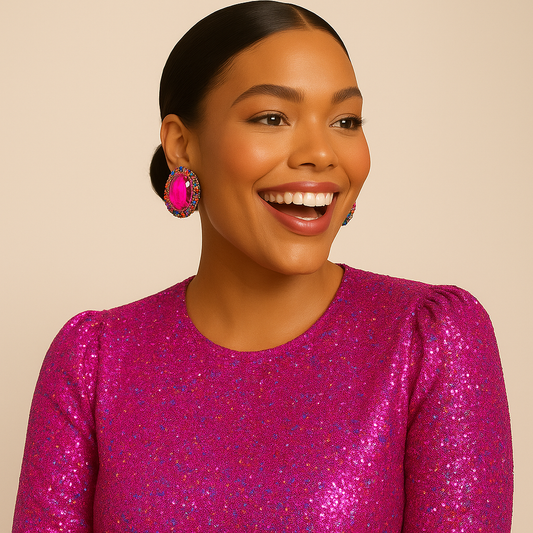 Pink Prism Glamour Studs