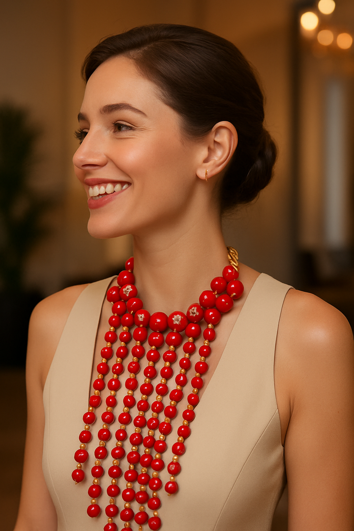 Red Pearl Necklace