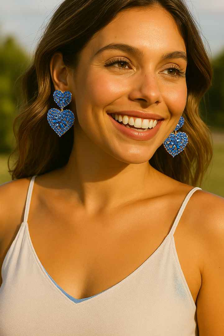 Heart of Sapphire Royale Earrings