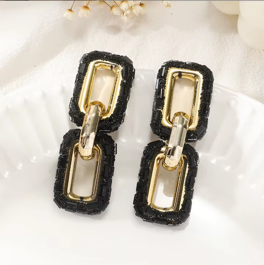 Rhinestone Chain Earrings