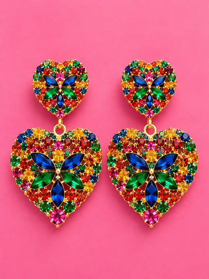 Heart Multi-Color Royale Earrings